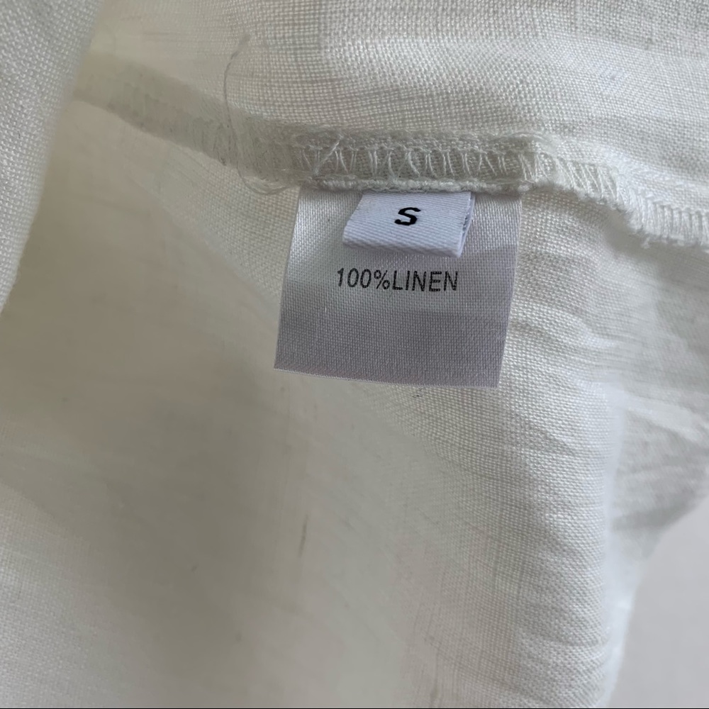 Linen Ruffle Wrap Dress - Picture 7 of 7